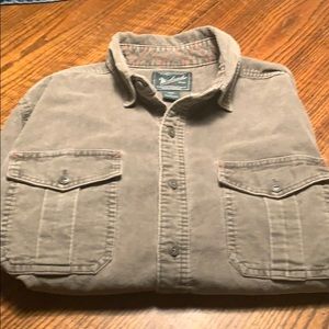 Woolrich - off green corduroy button up